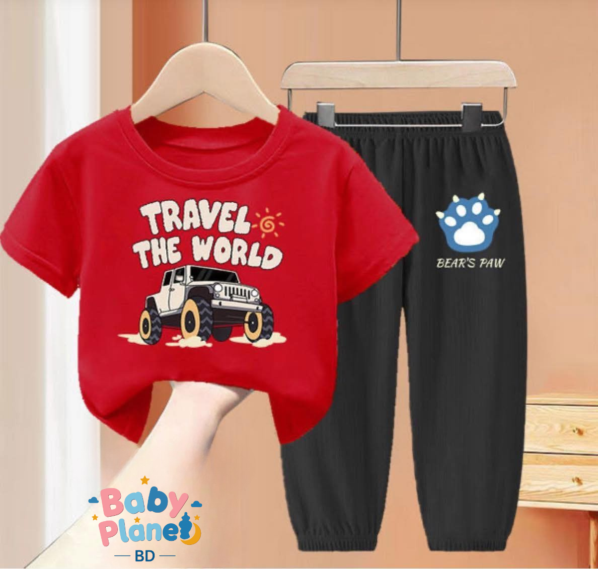 Kids’ Summer Short-Sleeve knitted Two-Piece Set